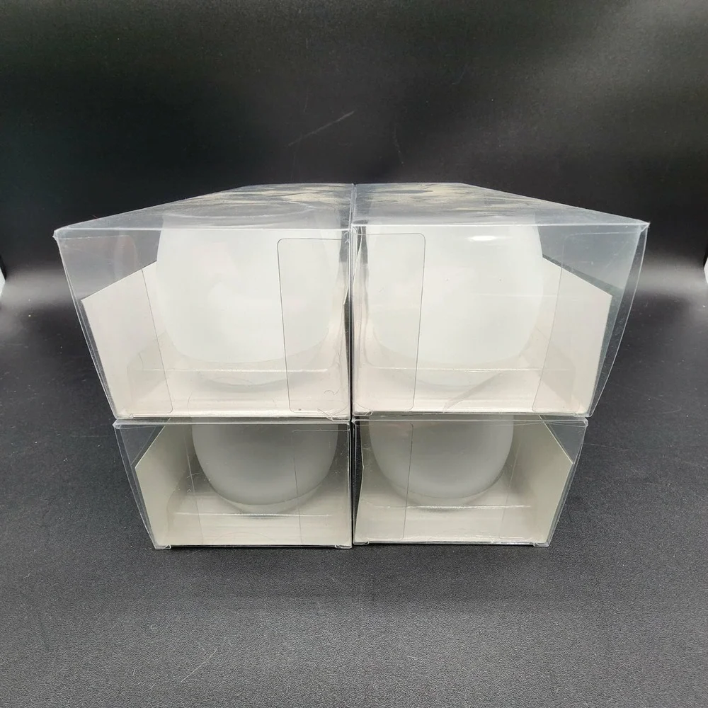 Hobby‎ Lobby Festive Candle Holders Frosted White Glass Votive Set of 12 New